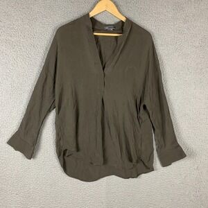 Vince Top Women Medium Silk Blouse Dolman Sleeve Minimalist Tunic
